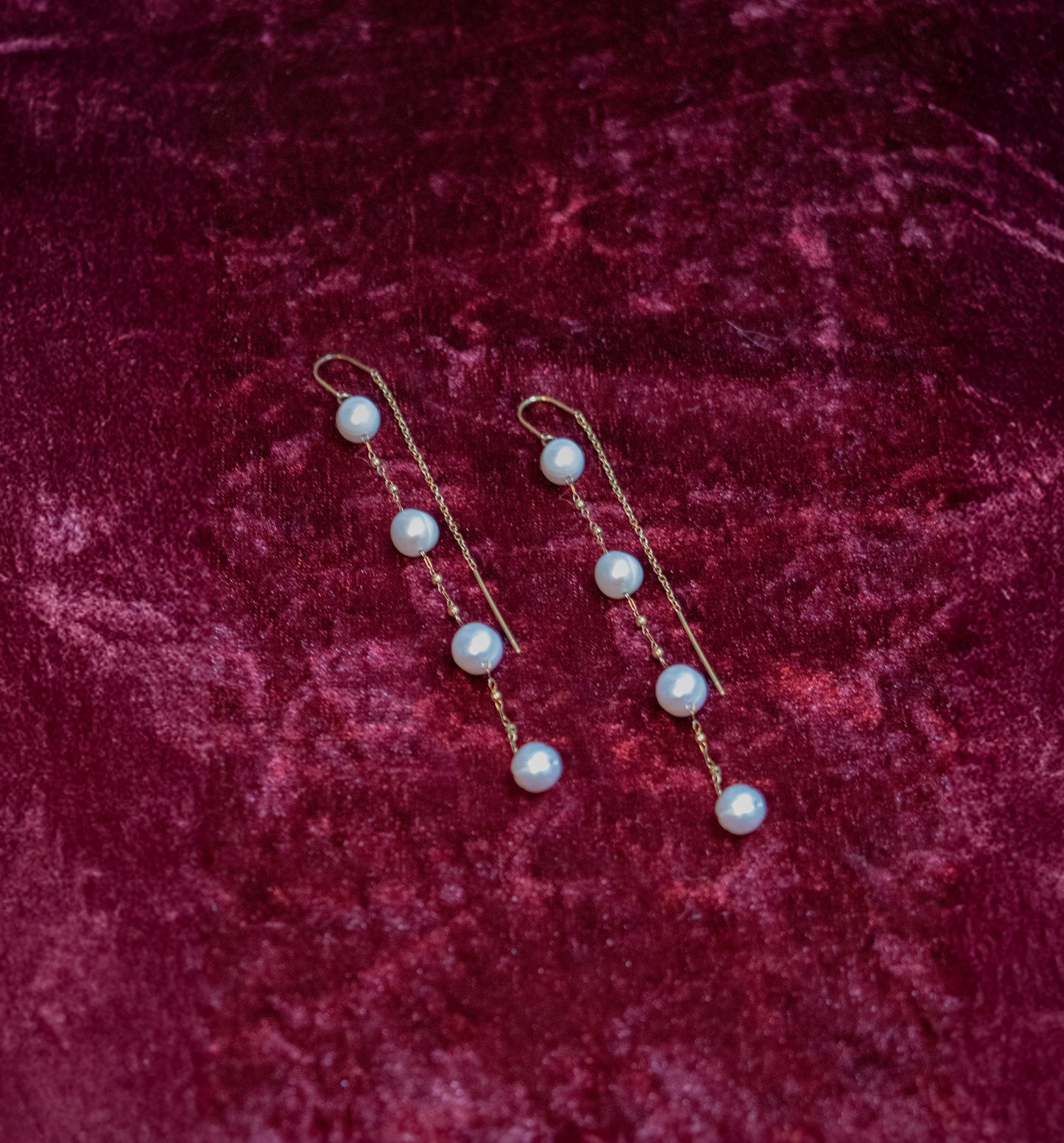 Boucles d'oreilles Océane perlées