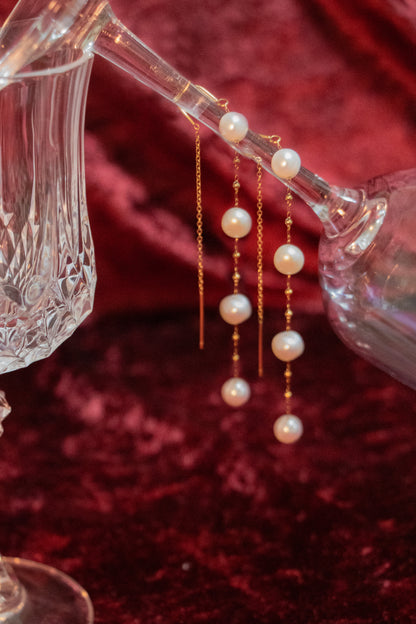 Boucles d'oreilles Océane perlées