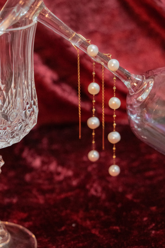 Boucles d'oreilles Océane perlées