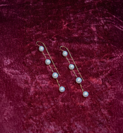 Boucles d'oreilles Océane perlées